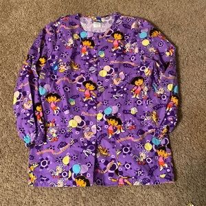 Dora the explorer snap front lab coat size small